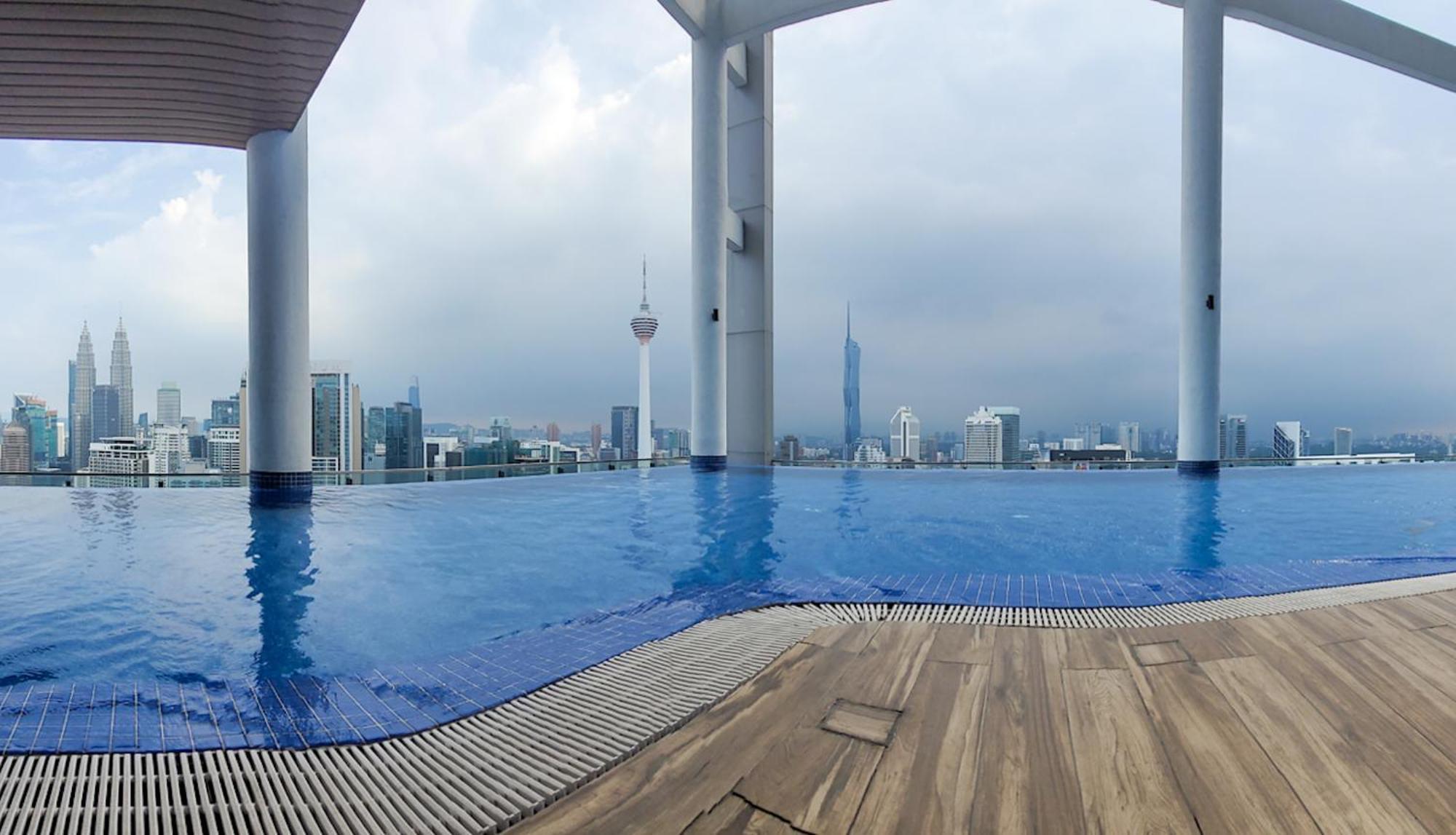 Appartement C14B Modern Infinity Pool Klcc Balcony View à Kuala Lumpur Extérieur photo